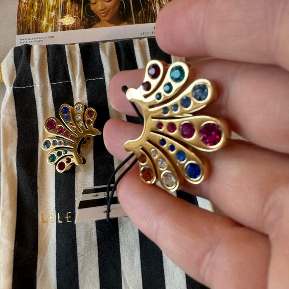 NWT LELE SADOUGHI Crystal Lele Button Earrings - Picture 3 of 11